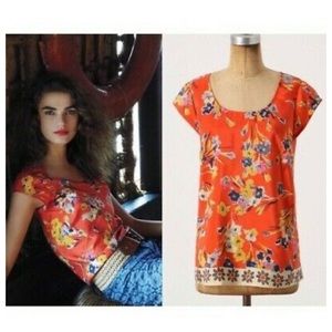 Anthropologie Edme & Esyllte Blazing Silk Blouse